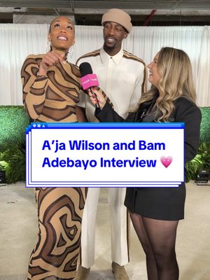 THE most requested interview - your royal couple at the Heat Gala 👑 @isomaddy @Miami HEAT #ajawilson #bamadebayo #WNBA #NBA #couplegoals 