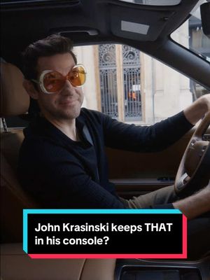 John Krasinski is just like us! He’s got scrunchies in his console! #Hyundai #HyundaiPalisade #JohnKrasinski #WhatsInMyConsole #AdventureVehicle