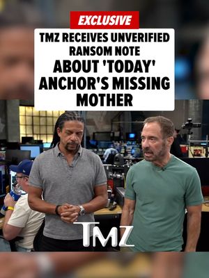🚨 TMZ received an unverified ransom note today demanding a substantial amount for the return of "Today" anchor Savannah Guthrie's missing mother, Nancy. We have since contacted law enforcement. STORY DEVELOPING.