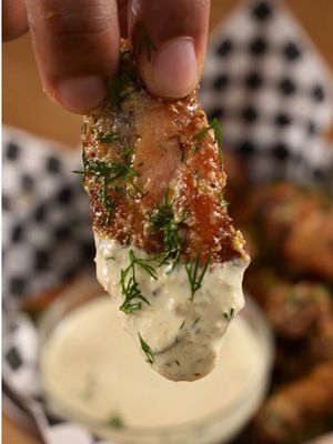 WING LAB DAY 2. JALAPENO DILL RANCH WINGS If you love heat, tang, and that herby ranch moment… These are defn for you. Full recipe link in bio on my substack.