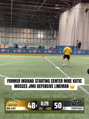 MIKE KATIC WITH THE MOSS OVER JMU DEFENSIVE LINEMAN ANDREW TATTEO 😦 #college #SuperBowl #flagfootball 