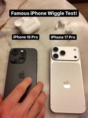 iPhone 16 Pro vs iPhone 17 Pro test! Look at the difference when I do the iPhone wiggle test. Another interesting observation when looking to the iPhone 17 Pro vs iPhone 16 Pro. Your thoughts about this iPhone wiggle test? #iphonewiggle #wiggletest #iphone16provs17pro #iphone17pro #iphone17 