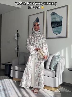 #GRWM for a sunny morning in Dubai ☀️  Abaya is from @yallawrld  #modestfashion #abayagirls 