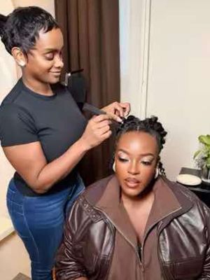 W U M N I  M O S A K U | today for #SINNERS press day including a stop by This Morning.  Hair by me Makeup @Joy Adenuga  #dionnesmith #wunmimosaku #sinners #press 