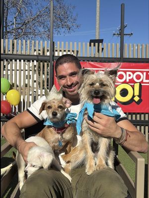 @monopolygo, dogs, and a dog psychic. Best day ever. (Jeff, please don’t watch this.) check out their new pets-themed season for a limited time with brand new in-game features!! #monopolygo #ad