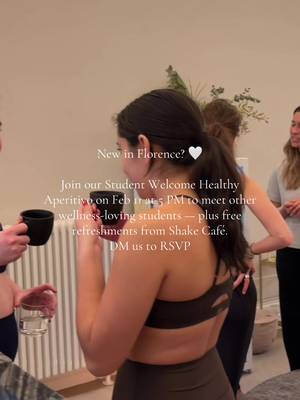 Study abroad students! 🚨Join us for our student welcome Apertivo on February 11 at 5 PM to meet other wellness-loving students and receive free refreshments from @Shake Cafe Firenze ! + Optional Sound bath at the end. (Spots are limited) Make sure to RSVP with a DM #StudyAbroad2026 #FlorenceItaly #FreeForStudents #studyabroadflorence 