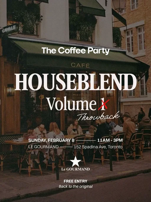 FREE Entry. FREE Cold Brew by @drinkthecoffeeparty  FREE Cookies from @legourmand  FREE Pizza from @Prince Street Pizza  (All while supplies last) This Sunday, Feb 8 Le Gourmand - 152 Spadina Ave, Toronto 11am to 3pm First come, first served. Arrive early! Music powered by 3 DJs Including 2 Coffee Party favourites A fun giveback to our community! A room full of amazing people🤝🏻 See you there.