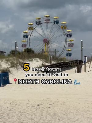 5 BEACH TOWNS YOU NEED TO VISIT IN NORTH CAROLINA 🌊☀️🏖️ Follow me for more gems in the Carolinas 💎 #northcarolina #ncbeaches #carolinabeaches #wrightsvillebeach 