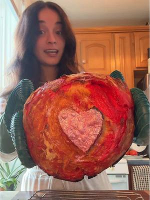BAKING ELOISE’S BIRTHDAY LOAF 💗🤍 everyone tell her how pretty she looks… #eloise #sourdoughstarter #sourdough #homemadebread #sourdoughbread 