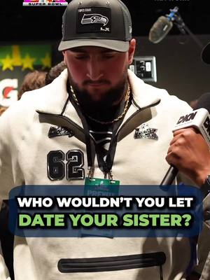 We asked the Seahawks who they wouldn’t want to date their sister and one player seemed to stand out 😅 #NFL #Football #SeattleSeahawks #Seahawks #SuperBowl #Sports 