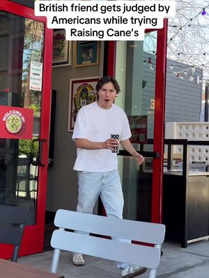 First time trying it. That sauce is no joke! #reaction #funny #british #america #food 