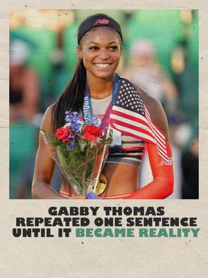 Gabby Thomas treated belief as part of her training, not something left to chance. She built confidence deliberately, the same way she built speed and strength. By writing “I will be Olympic champion” hundreds of times, she trained her mind to recognize possibility. Visualization became a daily ritual, grounding focus before the noise of the day. That consistency created calm, clarity, and trust when it mattered most. #theinnergame #gabbythomas #athlete #sports