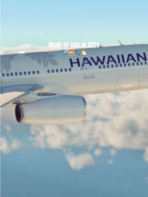 The sky is the limit for 2026 travel! Where are you dreaming about landing? #travel #2026goals #hawaiian #inthesky  