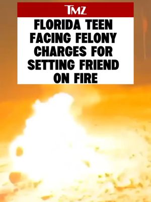 Video shows the shocking moment a Florida teen allegedly set his friend on fire. He has been now charged with felony battery. 😳