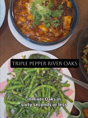 🔥 @Triple Pepper Houston River Oaks location offers solid Sichuan inside the Loop, serving a menu of authentic, flavorful dishes right here in Houston. 🌶 Located at 1915 West Gray, this Houston-area Chinese restaurant offers a lengthy menu with dishes such as spicy crispy chicken, boiled fish fillets, scallion pancakes, dry-fried green beans with ground pork, dry pot cauliflower, an excellent mapo tofu and the classic “ants climbing a tree” — glass noodles stir-fried with spicy ground pork, garlic, ginger, and scallions. 🍜  🍚 Portions are generous, making it easy to share and sample multiple dishes.🌡The spice level at this location seemed dialed back, but overall everything was wonderful. The mapo tofu was the standout. 🥣  📍 @TriplePepperRiverOaks ✍️🏽 @MadmanMario