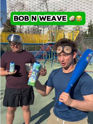 Blindfold Dodgeball while holding a super big bowl of @Vita Coco 🥥🏈😂 #vitacocopartner #football #game #funny #sports @Jake and Speed 