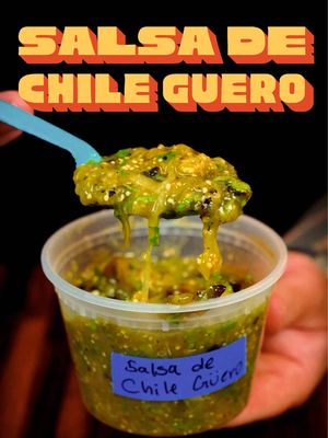 this one on everything 🙂‍↕️  Ingredients YIELD: 3 cups 550g tomatillos, husked (about 1¼ lb / ~10–12 medium) 155g chile güero, whole (about 4–6 chiles) 65g white onion, large chunks (about ½ medium onion) 35g garlic, in its paper (about 1 small head / ~8–10 cloves) 25g serrano chiles, whole (about 2–3 serranos) 20g water (about 1½ Tbsp) 9g cilantro, chiffonade (about ½ cup loosely packed) 5g Diamond Crystal kosher salt (about 1 tsp) Instructions 1) Broil the tomatillos + aromatics Preheat your broiler to high. Add the tomatillos, garlic, serranos, and onion to a sheet tray. Broil until everything is blackened and tender, flipping halfway so you get even char. 2) Char the chile güeros Char the chile güeros directly over an open flame until the skins are blackened and the peppers are softened. When cool enough to handle, peel and seed them. 3) Prep for grinding Stem the serranos. Peel the garlic. Now you’re ready. 4) Molcajete time Start with the garlic + water + a pinch of salt and grind to your preferred texture. Add the serranos + onion and keep grinding. Add the chile güero and work it in. Finish with the tomatillos, grind/mash until you like the consistency. 5) Finish Season with salt to taste, fold in the cilantro, and serve. Blender option: yes, it works. No, it’s not as legit and the texture wont be the same. #salsa101 