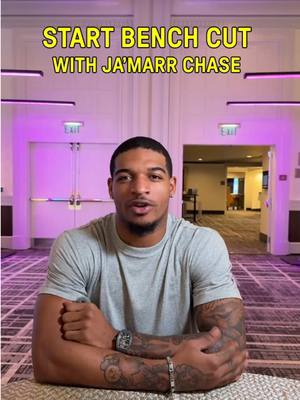 Decisions, decisions… Ja’Marr Chase plays start, bench, cut 👀  #jamarrchase 