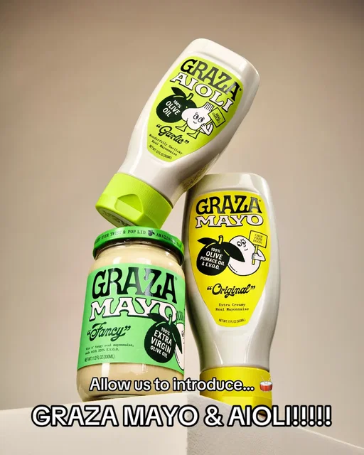 GRAZA MAYO IS HERE!!!!!!!!!! 🫒🥚🥄 #graza #mayo #oliveoil 