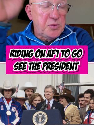 The 1980 USA Hockey Team went straight from winning the gold medal to flying Air Force One to the White House 🥇🇺🇸