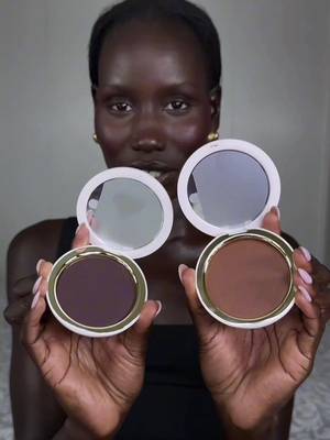 Trying the new @Rare Beauty Warm Wishes Soft Matte Powder Bronzer on deeper skin tone❤️                     #rarebeauty #rarebeautybronzer #blackgirlmakeup #fyp #viarl                                   