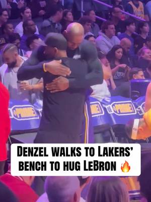 Denzel showed love to LeBron 🙌 (via asaadkamal/X) #NBA #basketball #lakers #lebron #denzelwashington 