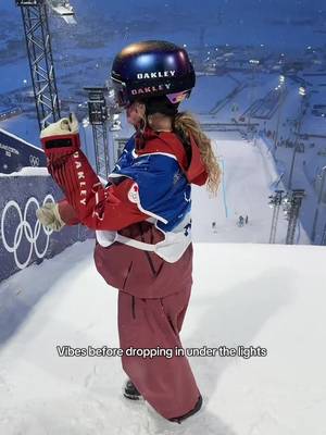 Me n twin trying not to let the nerves get the best of us @laurieblouin #girlsnowboarder #olympics #olympicuniform #olympicdebut #justforfun 👹👹👹