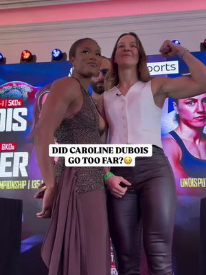 Did Caroline Dubois go too far facing off with @Terri Harper 😳⬇️ What do yall think?🇬🇧 ———  Sunday, April 5th LIVE on Sky Sports Olympia - London, UK #DuboisHarper #ScotneyFlores