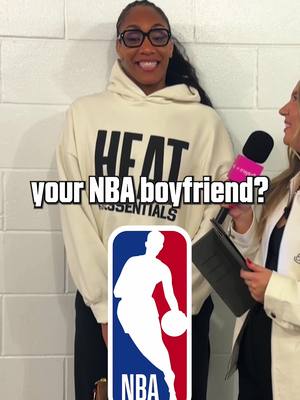 WAGTalk with the GOAT? WAGTalk with the GOAT. Can’t thank you enough @A’ja Wilson 💗 @isomaddy @Miami HEAT  #ajawilson #bamadebayo #couplegoals #WNBA #NBA 