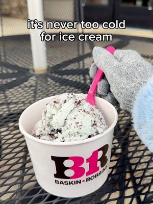 cold weather just keeps your ice cream cold #baskinrobbins #icecream