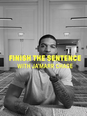 Playing Finish The Sentence with Ja’Marr Chase  #jamarrchase 