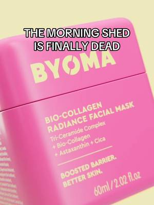 we’re putting an END to sleeping in your mask overnight. Get CLINICALLY PROVEN GLASS SKIN in just 20 MINUTES with our NEW BYOMA Bio-Collagen Radiance Facial Mask✨🩷 #byoma #byomafacemask 