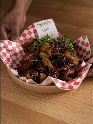 Pineapple Rum Glaze Wings Oven baked till crispy, then tossed in a sweet pineapple rum glaze man these didn’t stand a chance! Full recipe will be on my substack shortly!