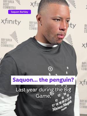 Caught up with THE @Saquon about baby penguins, the Big Game, and best halftime shows, nbd
