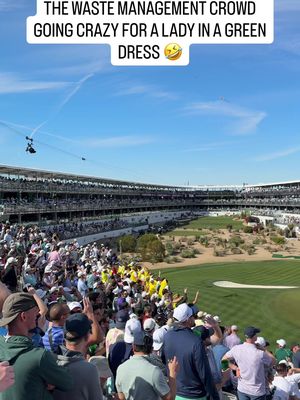 You never know what will happen on 16 at the Waste Management Phoenix Open #wastemanagement #phoenixopen #golftiktok #scottsdale 