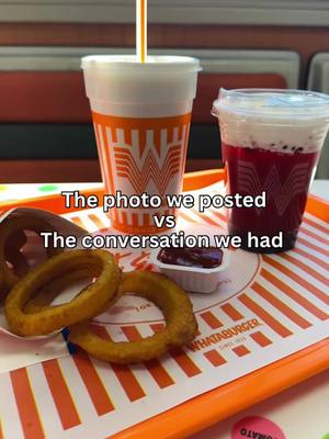 What made the feed vs. what made the group chat. #BehindTheScenes #Whataburger #GirlTalk #Funny
