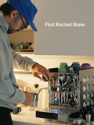 First brew with the Rocket 🚀 This really feels like a dream come true. The Rocket Appartamento TCA has been my dream home machine since I first got into coffee. Even though it arrived a couple of weeks ago, I wanted to wait until I’d moved and settled before unboxing it. It’s been teasing me this whole time from the box and the counter. I’ll need a bit of time to get used to the workflow. The first shot definitely ran a little fast, but after dialling in the grind and dose, the next extraction was spot on. Am I an espresso boy now? My latte art definitely needs some work though 😂 #coffee #espresso #homecafe #coffeeathome #barista