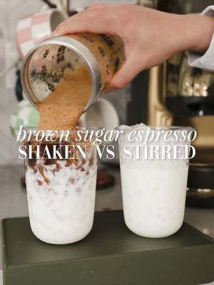 Are you team "shaken" or "stirred" espresso? 👀☕️ #coffee #latte #shakenespresso #coffeerecipes #espressomachine 