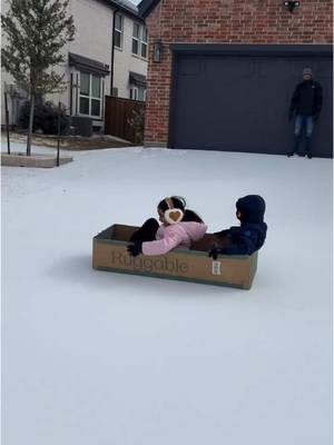 Sometimes, thinking inside the box pays off. Thanks for the inspiration Akshara!  #snowday #sledding #snowstorm #ruggable 