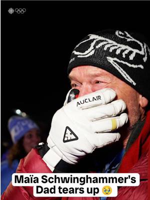 Get your tissues ready 🥹 While doing interviews in the streets of Livigno, Ariel Helwani finds Maïa Schwinghammer's dad, who cries talking about watching his daughter compete at Milano Cortina 2026 #WinterOlympicsToday presented by @Air Canada  #milanocortina2026 #moguls #winterolympics 