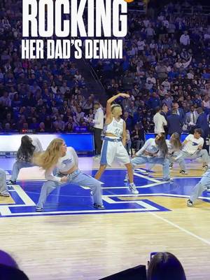 Layla Pope Joins the UK Dance team and Performs in her Dads 1996 Denim Jersey 🔥🥹 @layla grayce  🎥: JenNimePalumbo / X • • • • #BBN #BigBlueNation #CatsBy90 #WeAreUK #KentuckyWildcats @The College Sports Company 