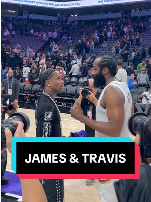 🔥 Had Travis in the building supporting on the debut! #LetEmKnow #Cavs #JamesHarden #TravisScott 