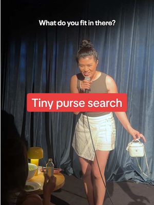 Teeny tiny purse search 👛🤏 From now on I will insist on doing a bag search at the start of all my comedy sets #standup #comedy