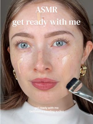 GRWM without a trending audio 🤍🫧 #grwm #makeup #asmr #makeupasmr 
