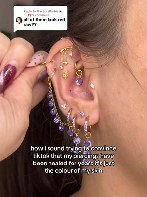 Replying to @MacabreBarbie🕷✨️🎀 tiktok giving me insecurities #piercingtok #earcuration #earpiercing #earstyling #piercinglovers 