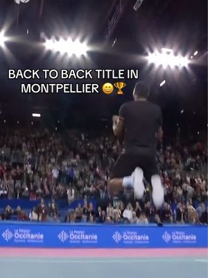 Back to back 😄🏆🇫🇷 🎥: @Tennis TV | @ATP Tour  #atp #win #9 #montpellier 