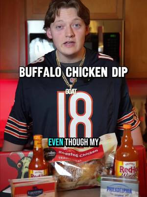 The GOAT Buffalo Chicken Dip for the Super Bowl Party 🏈 @franksredhot  Ingredients:  - 1 rotisserie chicken - 1 lb sharp cheddar cheese - 1 cup franks buffalo  - 1/2 cup @Hidden Valley Ranch  - 1 packet ranch seasoning - 1 lb @Philly Cream Cheese  @NFL @Caleb Williams @Chicago Bears @Jewel-Osco @KitchenAid @RØDE  #eatthegoat #buffalochickendip #nfl #SuperBowl #EasyRecipe 