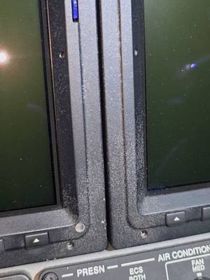 PSA.... Stop using unapproved products...  Another previous detailer cooked these avionics with a hot cleaner.  Use the proper products... don't take shortcuts...  #planedetailing #aircraftdetailing #ada #theplanedetailer #skyglide 
