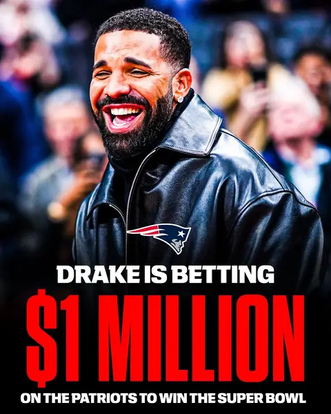 Is #Drake cashing his #bet on the #Patriots to win the #SuperBowl 😳 #espnsocial 