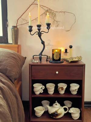 The power of the nightstand ✨ I love changing up my nightstand because it's one of those spots that actually reflects how I live. Sometimes it's styled and minimal, other times it's a little cluttered with books, glasses, candles, and whatever I'm reaching for. It might not always look perfectly staged, but it feels more authentic and lived in, which I honestly love so much more 🤍 How do you style your nightstand? #interiorinspo #apartmentdecor #designinspo #housetour #interiordetails 